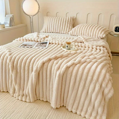 UrbanShelves™ Luxurious Faux Rabbit Fur Throw Blanket
